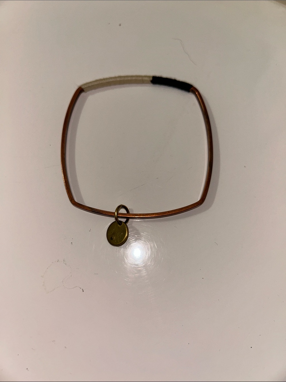 ✳️Magnolia by Joanna Gaines- Minimal Copper Tone Square Bangle Bracelet✳️